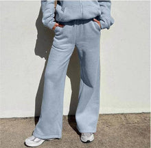 Load image into Gallery viewer, Lexi Hooded Zip Up Sweatshirt and Wide Leg Pant Set