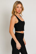 Load image into Gallery viewer, Leilani Lettuce Hem Crop Top & Bell Bottom Legging Set