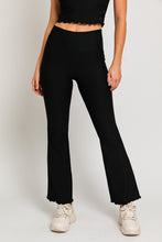 Load image into Gallery viewer, Leilani Lettuce Hem Crop Top & Bell Bottom Legging Set