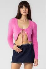 Load image into Gallery viewer, Elle Fuzzy Long Sleeve Cropped Bolero Top