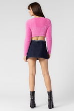 Load image into Gallery viewer, Elle Fuzzy Long Sleeve Cropped Bolero Top