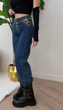 Load image into Gallery viewer, Mariposa High Waist Butterfly Embroidered Wide-Leg Jeans