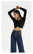 Load image into Gallery viewer, Mariposa High Waist Butterfly Embroidered Wide-Leg Jeans