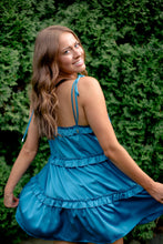 Load image into Gallery viewer, The Sadie Satin Ruffle Mini Dress - Dawn & Renée Boutique