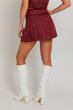 Load image into Gallery viewer, Blair Tweed Strapless Top and Pleated Mini Skirt Set
