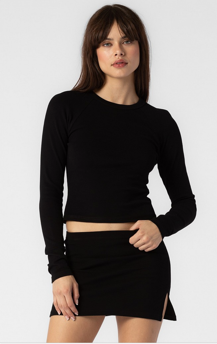 Lara Long Sleeve Top and Mini Skirt Set