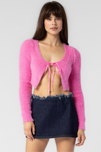 Load image into Gallery viewer, Elle Fuzzy Long Sleeve Cropped Bolero Top

