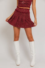 Load image into Gallery viewer, Blair Tweed Strapless Top and Pleated Mini Skirt Set
