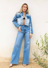 Load image into Gallery viewer, Nova Rhinestone Wide Leg Jeans
