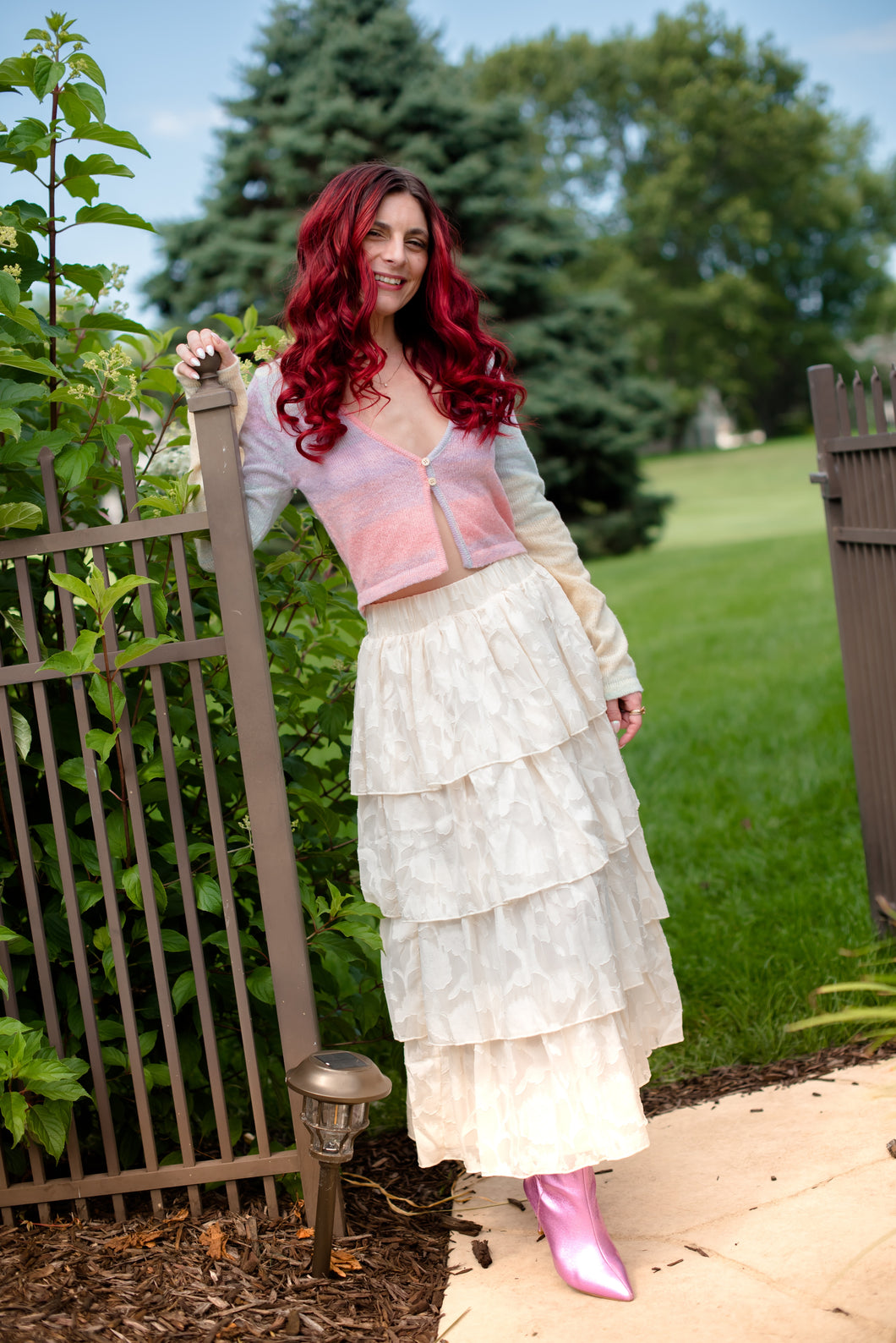 The Isla Tiered Midi Skirt - Dawn & Renée Boutique