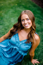 Load image into Gallery viewer, The Sadie Satin Ruffle Mini Dress - Dawn &amp; Renée Boutique
