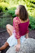 Load image into Gallery viewer, The Star Sheer Long Sleeve Crop Top - Dawn &amp; Renée Boutique
