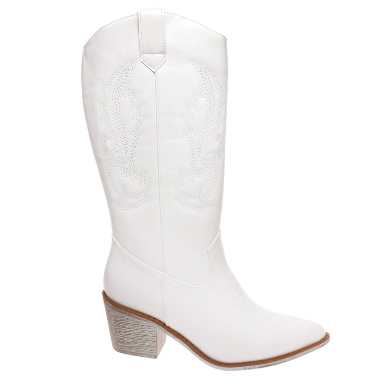 Embroidered Stitched Cowboy Boot - Dawn & Renée Boutique