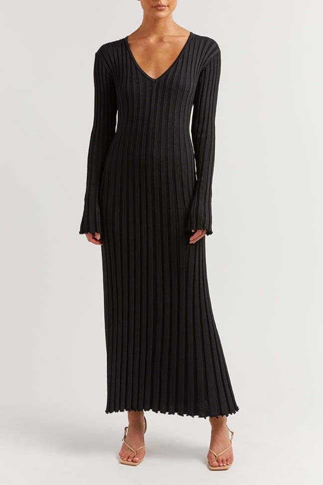 Esme Knitted Long Sleeve Maxi Dress